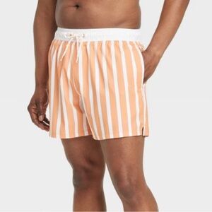 Goodfellow & Co Bold Orange and White Swim Trunks